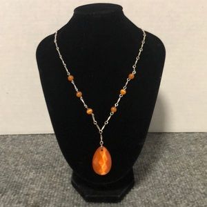 Orange Crystal Necklace